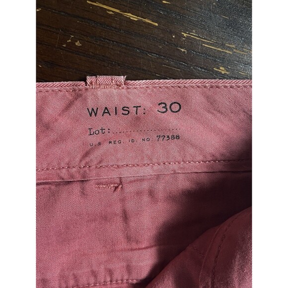 J. Crew Mens 9” Chino Shorts Vintage Red Size 30 - Picture 5 of 8